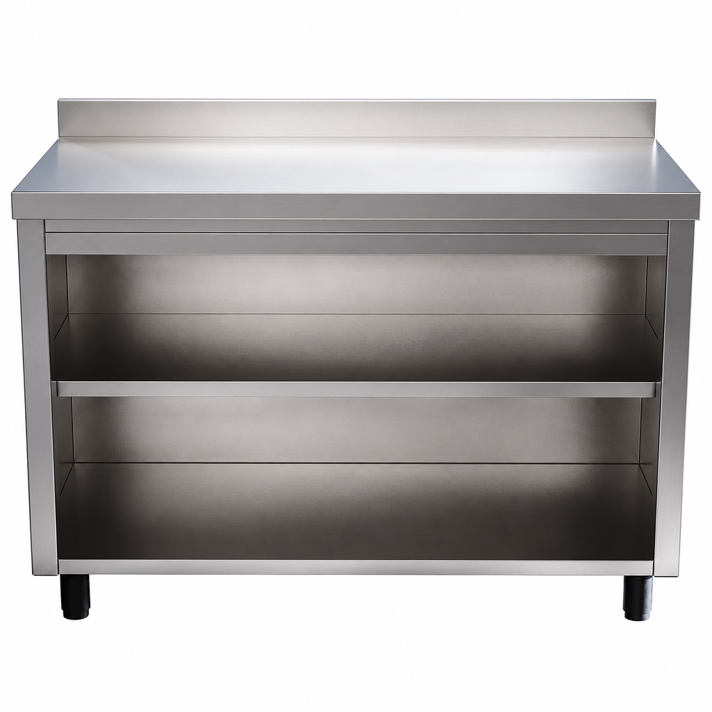 Armário Horizontal Aberto em Inox